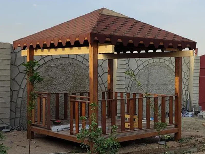 نرده آلاچیق چوبی